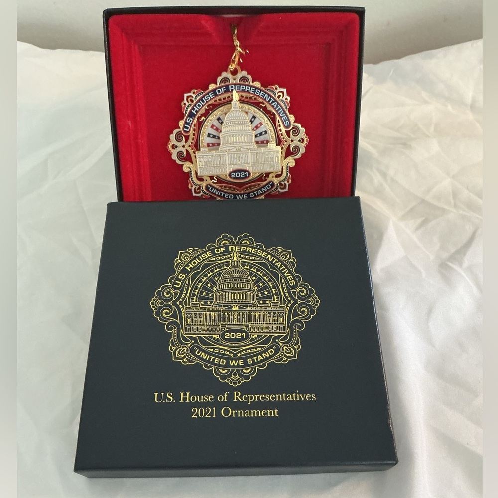 U.S. House of Representatives 2021 Ornament - Gold and Red